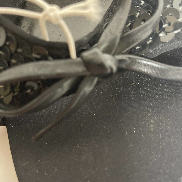 Massimo Mules Evening Sequined Trim with Bow Womens 6 Black - Picture 9 of 9